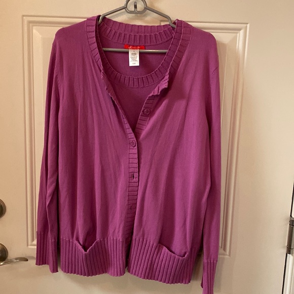 Anne Klein Sweaters - Anne Klein NWT Cardigan Set With Matching Tank Top, 1X, 66% Rayon, 34% Nylon
